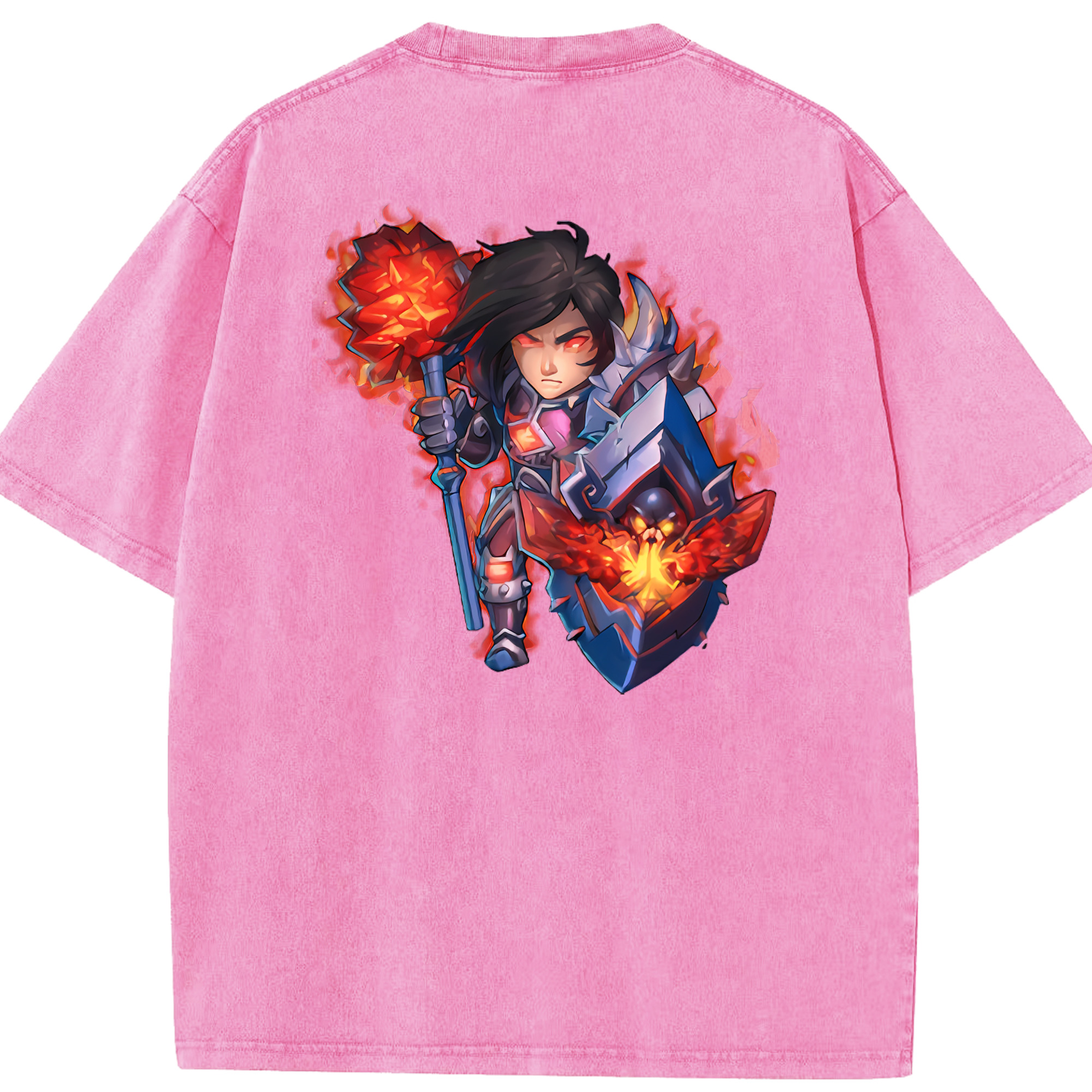 リーグ・オブ・レジェンド League of Legends LOL 綿100% ヴィンテージ風 半袖Tシャツ（背面プリント）